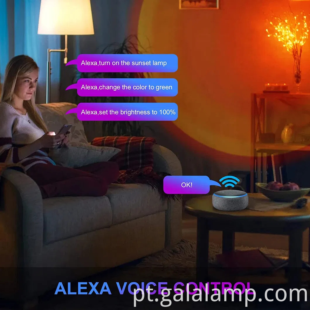 Lâmpada LED de arco -íris RGB inteligente com controle de aplicativos Tuya